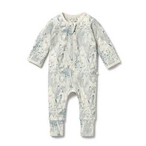 Womenswear: Wilson & Frenchy - Organic Zipsuit with Feet - Hello Friends