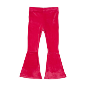 Womenswear: Rock Your Kid - PINK VELVET FLARED TIGHTS - Pink