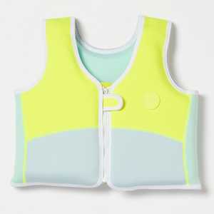 Sunnylife - Kids Swim Vest - Salty The Shark Neon - Size 3-6