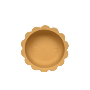 Petite Eats - Silicone Baby Lion Bowl - Mustard