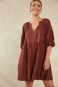 Womenswear: Haven - Florence Dress - Espresso