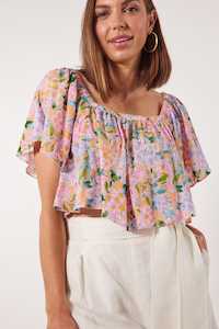 Womenswear: Isle of Mine - Flora Crop Top - Sunset Hydrangea