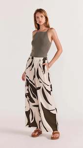 Womenswear: Staple The Label - ACACIA WIDE LEG PANTS - Olive