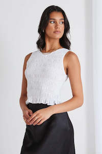 IVY + JACK - Lonely Linen Top -- White