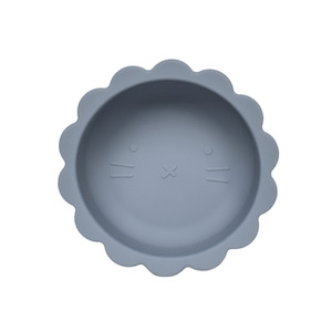 Petite Eats - Silicone Baby Lion Bowl - Pewter