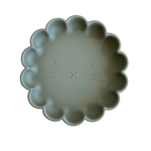 Petite Eats - Silicone Baby Lion Plate - Sage