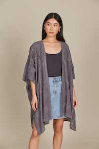 Womenswear: Isle of Mine - Fleur Cape - Graphite