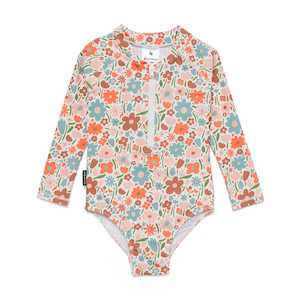 Womenswear: Crywolf - LONG SLEEVE SWIMSUIT - Flower Market