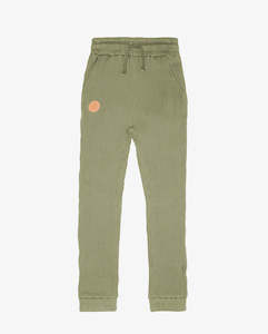 GRLFRND - Olive Green Rib Cotton Lounge Pants - Olive Green