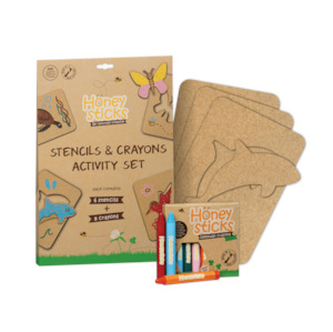 Honeysticks - Jumbo Stencils and Crayons Activity Set