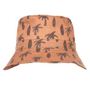 Acorn - Wide Brim Bucket Hat - Honolulu / Caramel&Brown