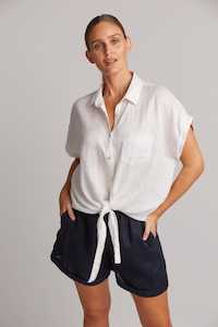 Womenswear: eb&ive | Studio Tie Shirt - Salt