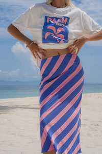 Palm Collective - Ziggy Stripe Skirt - Blue