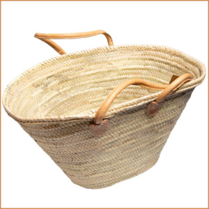 Woven Palm Basket Bag