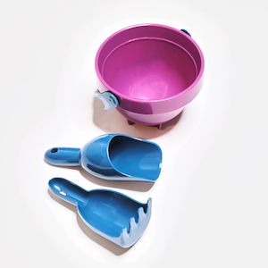 Sugar cane kids toys - Baby Sand and Bucket Set Purple and Blue