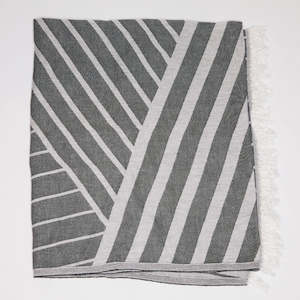 Toorak Black and White Beach Towel