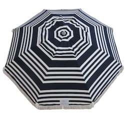 Hollie & Harrie Classic Fringe 210cm Canvas Beach Umbrella - Hello Sailor