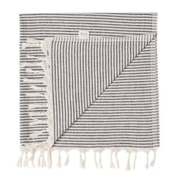 MAYDE - Noosa Beach Towel - Black & Natural