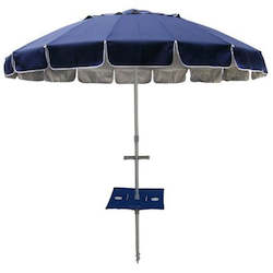 Maxibrella 240cm Beach Umbrella + Sunraker Table - Navy