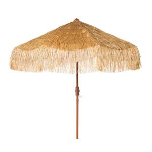 Hula 275cm MARKET Umbrella with crank lift - Raffia Thatch