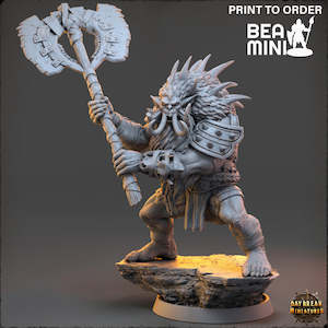 Grasta Poka - The Mammoth Ogres of Skull Mountain | BeaMini Print to Order Miniatures