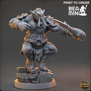 Jorduz Hunter - The Mammoth Ogres of Skull Mountain | BeaMini Print to Order Miniatures