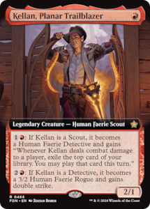 Magic The Gathering 1 Rares: Kellan, Planar Trailblazer (Extended Art) [Foundations]