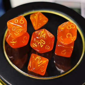 Flaming Ember - Mini Polyhedral Dice Set