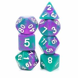 The Joker - 7 Piece Polyhedral Dice Set + Dice Bag