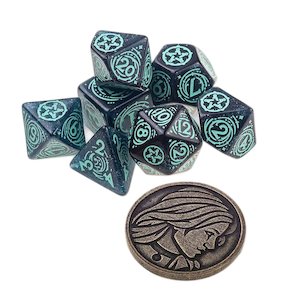 The Witcher Yennefer - Sorceress Supreme Dice Set (with coin) by Q Workshop