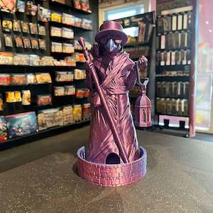 3D Printed Dice Tower - Plague Doctor (Blue/Purple)