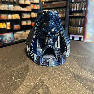 3D Printed Dice Tower - Pharaoh Skull (Purple/Blue)