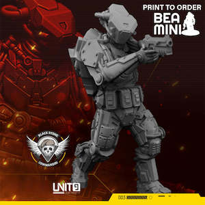 Miniatures: Cyberpunk Soldier BSC Operator 'Blinker' | BeaMini Print to Order Miniatures