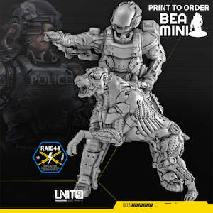 Miniatures: Cyberpunk Police Officer Patrick 'The Hound' Murphy | BeaMini Print to Order Miniatures