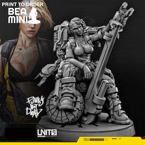 Miniatures: Amanda 'Wrench' Pistons | BeaMini Print to Order Miniatures