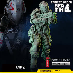 Miniatures: Alpha-A Trooper | BeaMini Print to Order Miniatures