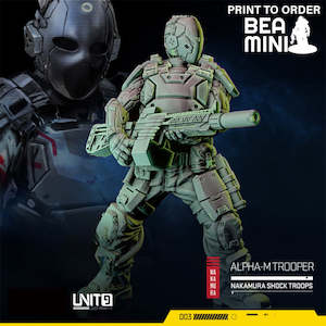 Miniatures: Alpha-M Trooper | BeaMini Print to Order Miniatures