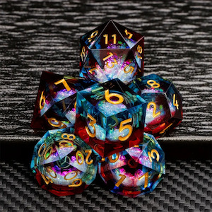 Izzet - Handcrafted Sharp Edge Liquid Core Dice