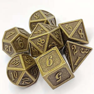 Metal Dice: The 7 Dwarves - 7 Piece Metal Polyhedral Dice Set & Dice Case