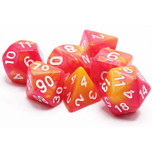 Marmalade - 7 Piece Polyhedral Dice Set + Dice Bag