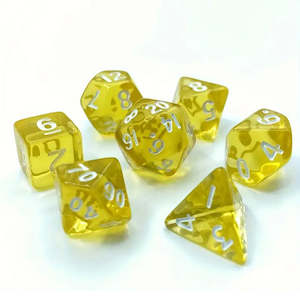 Acrylic Dice: Happy Drops - Mini Polyhedral Dice Set