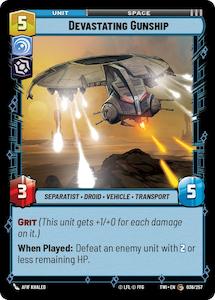 Star Wars Unlimited Tcg Singles: Devastating Gunship (036/257) [Twilight of the Republic]