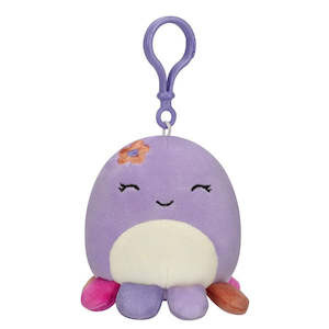 Plushies: Beula the Purple Octopus - Squishmallows Clip On (8.8cm/3.5")