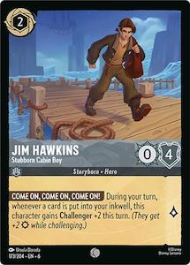 Disney Lorcana Singles: Jim Hawkins - Stubborn Cabin Boy (173/204) [Azurite Sea]