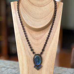 Labradorite 'Deco' Amulet Necklace