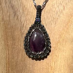 Amethyst Teardrop 'Amulet' Pendant