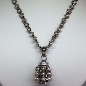 Bridal Collection: Pearl Amulet Keepsake on Pearl Chain