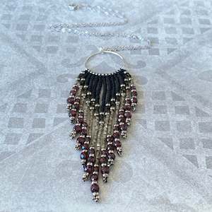 Beaded Charm Pendants: Jeweled Winged Pendant