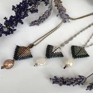 Beaded Charm Pendants: Elegant 'Moth' Pendants