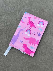 Plunket Book Covers - Pretty Pink Dino